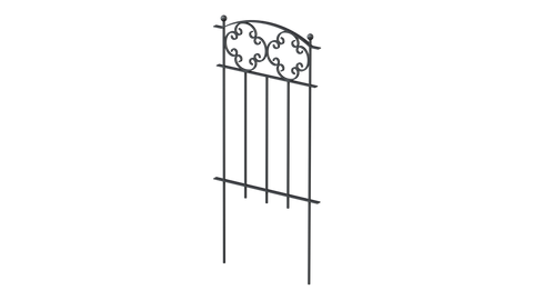 Steckzaun Rosa in pulverbeschichtet Anthrazit als 3D-Modell