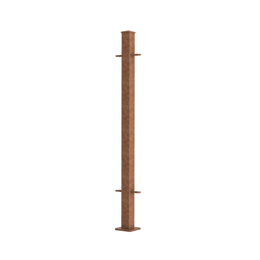 Zwischenpfosten zum Aufschrauben für Geländer | Unbeschichtet