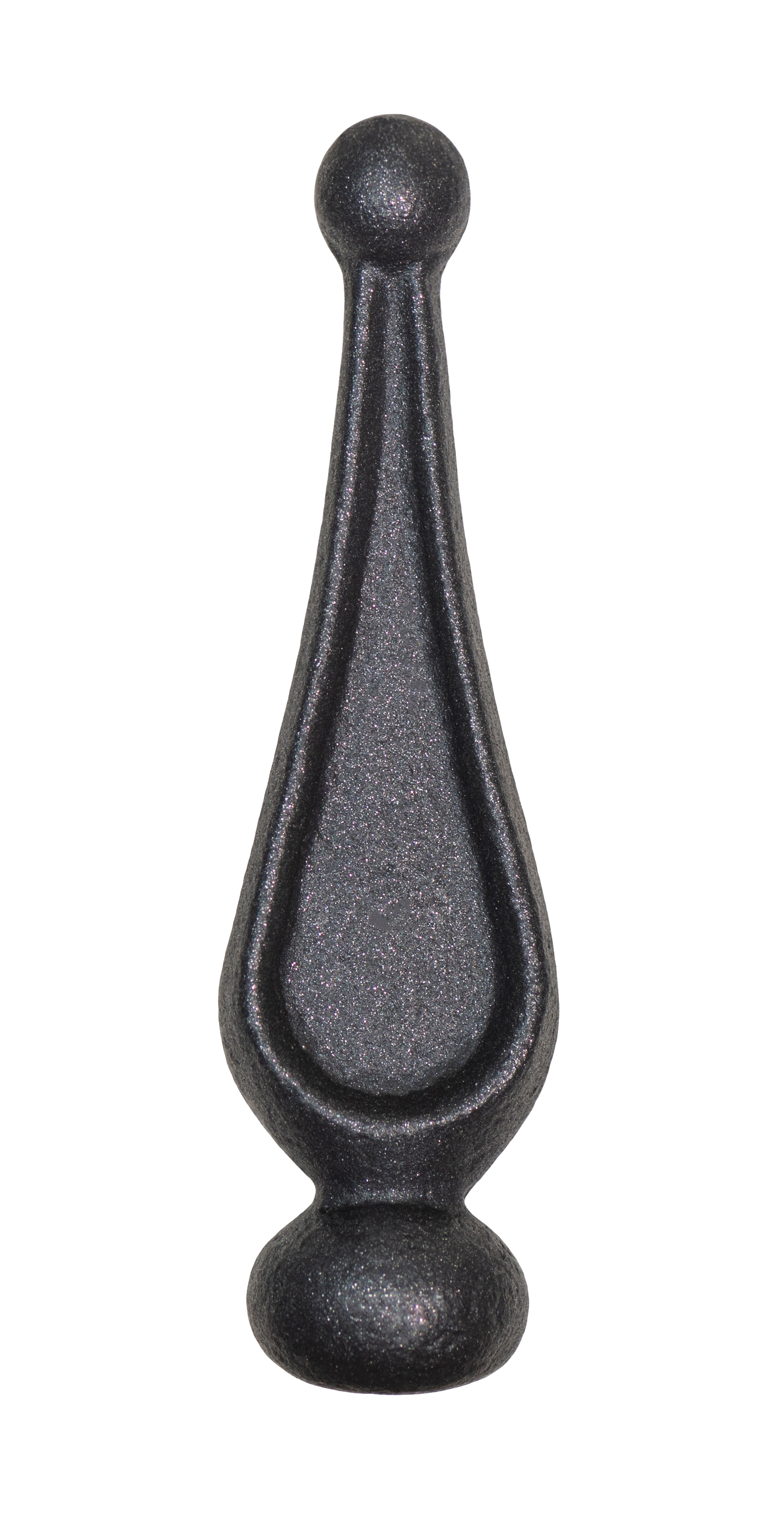 Zierspitze Lotus in pulverbeschichtet anthrazit