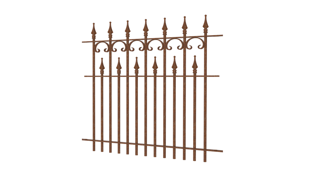 Zaun Lugano 96cm als 3D-Modell | Unbeschichtet