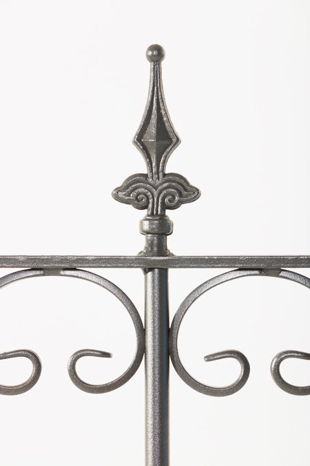 Zaun Lucca mit Kugellilie in pulverbeschichtet anthrazit