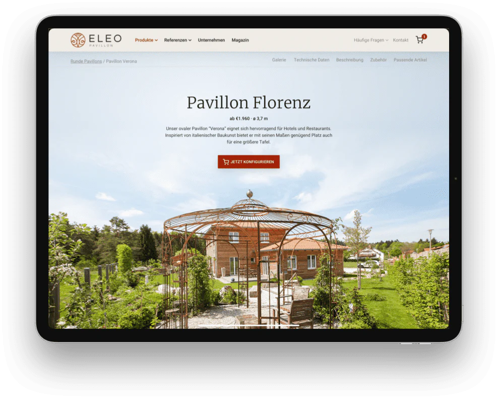 tablet eleo pavillon florenz