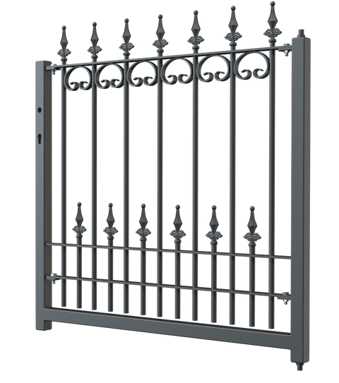 Gartentor Lucca als 3D Modell | Pulverbeschichtet Anthrazit