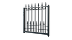 Gartentor Lucca als 3D Modell | Pulverbeschichtet Sonderfarbe RAL 9005 Tiefschwarz