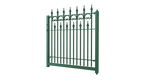 Gartentor Lugano als 3D Modell | Pulverbeschichtet Sonderfarbe RAL 6005 Moosgrün