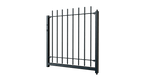 Gartentor Padua als 3D Modell | Pulverbeschichtet Sonderfarbe RAL 9005 Tiefschwarz