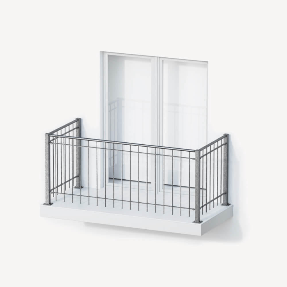 Geländer Set Ancona als 3D-Modell | Feuerverzinkt