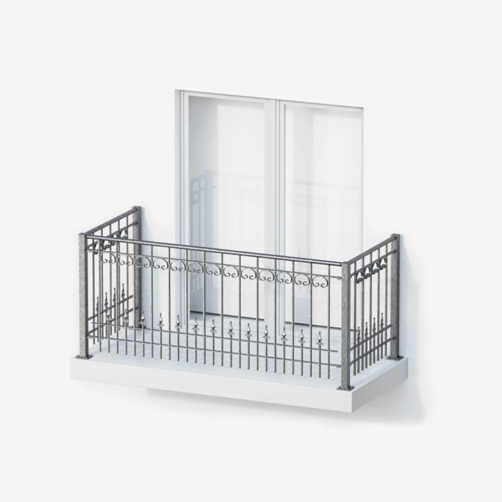 Geländer Set Lucca als 3D-Modell | Feuerverzinkt