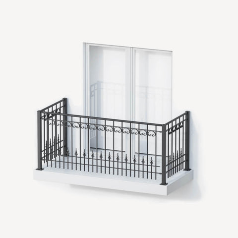 Geländer Set Lucca als 3D-Modell | Pulverbeschichtet anthrazit