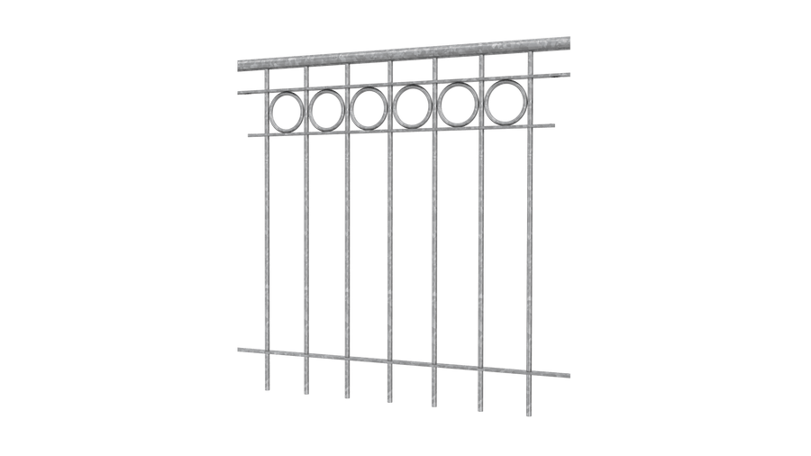Geländer Belluno als 3D-Modell | Feuerverzinkt
