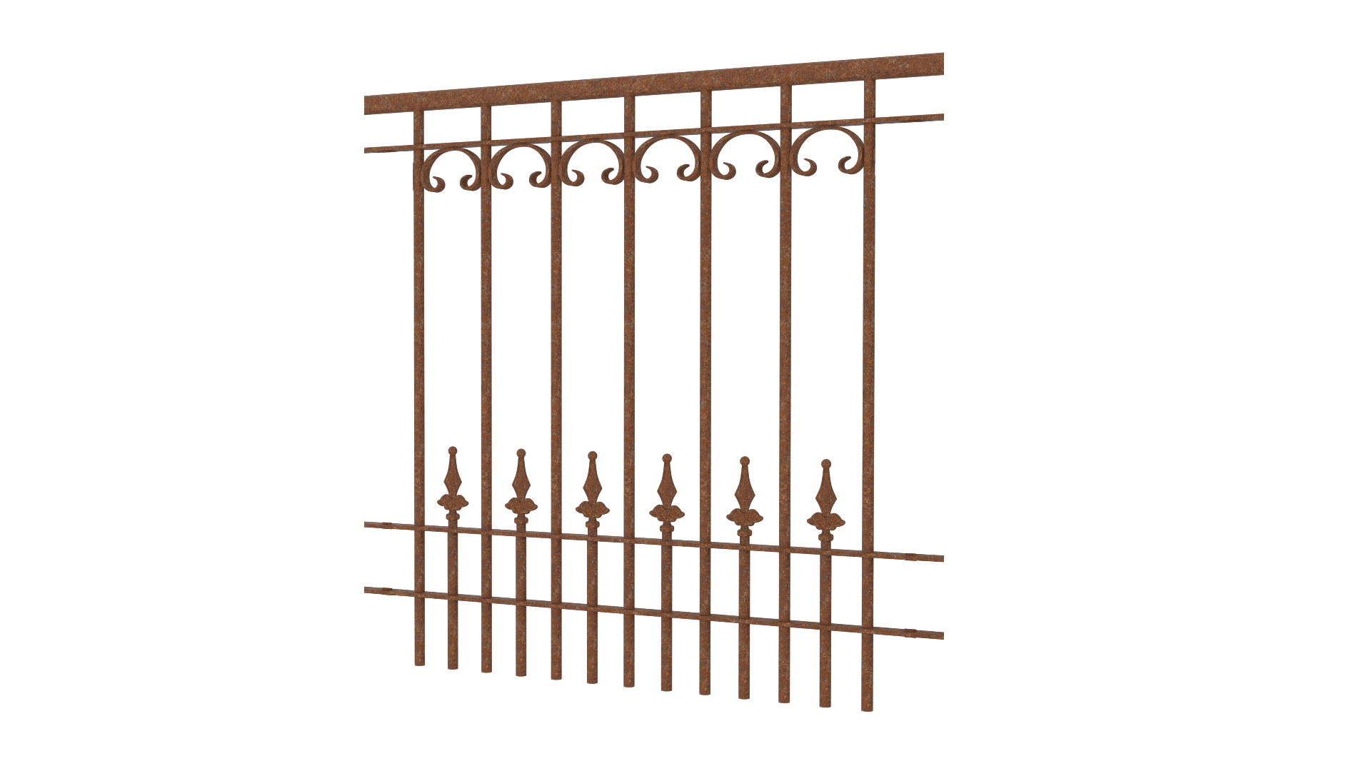 Geländer Lucca als 3D-Modell | Unbeschichtet