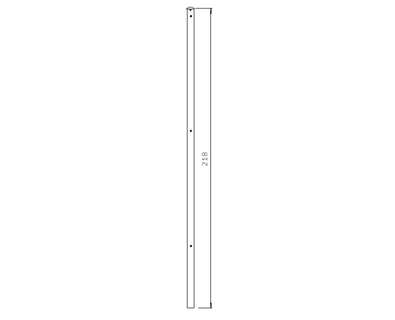 Technische Zeichnung Pfosten Sichtschutz