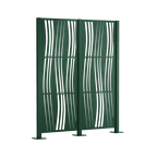 Metallsichtschutz Arno 2er Set zum Aufschrauben als 3D-Modell | Pulverbeschichtet Sonderfarbe RAL 6005 Moosgrün