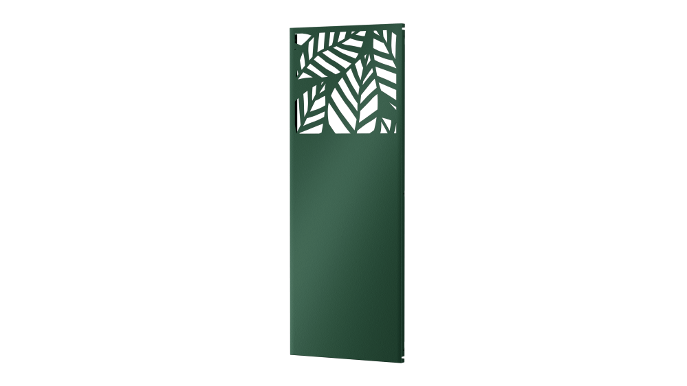 Sichtschutz Liro als 3D-Modell | Pulverbeschichtet Sonderfarbe RAL 6005 Moosgrün