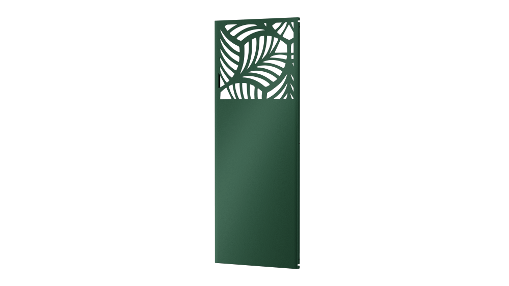 Sichtschutz Panaro als 3D-Modell | Pulverbeschichtet Sonderfarbe RAL 6005 Moosgrün