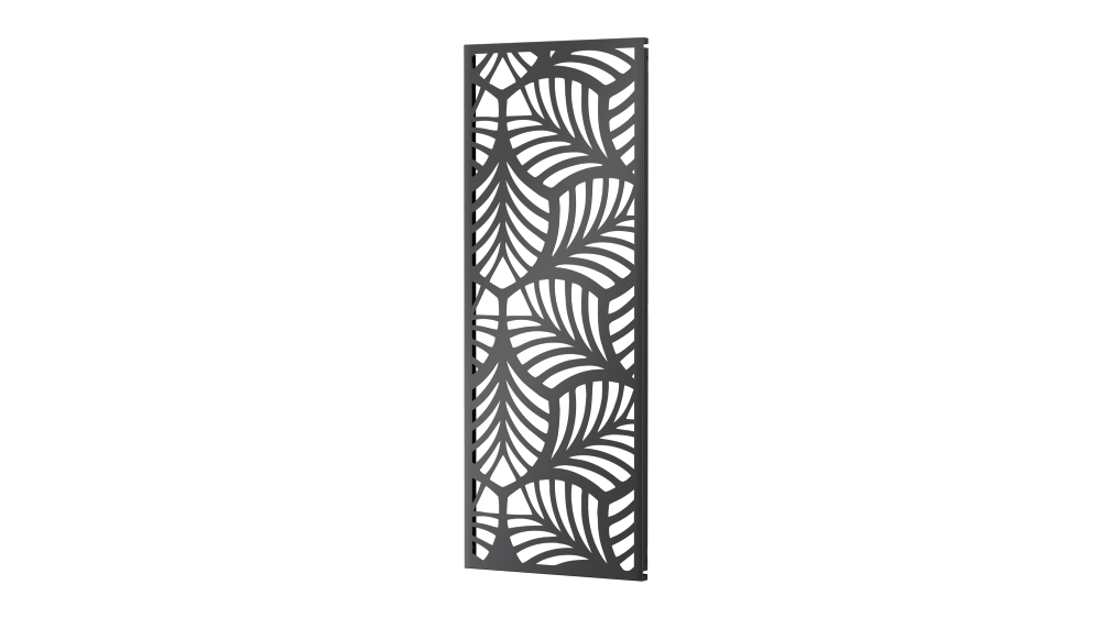 Sichtschutz Piave als 3D-Modell | Pulverbeschichtet Sonderfarbe RAL 7016 Anthrazitgrau
