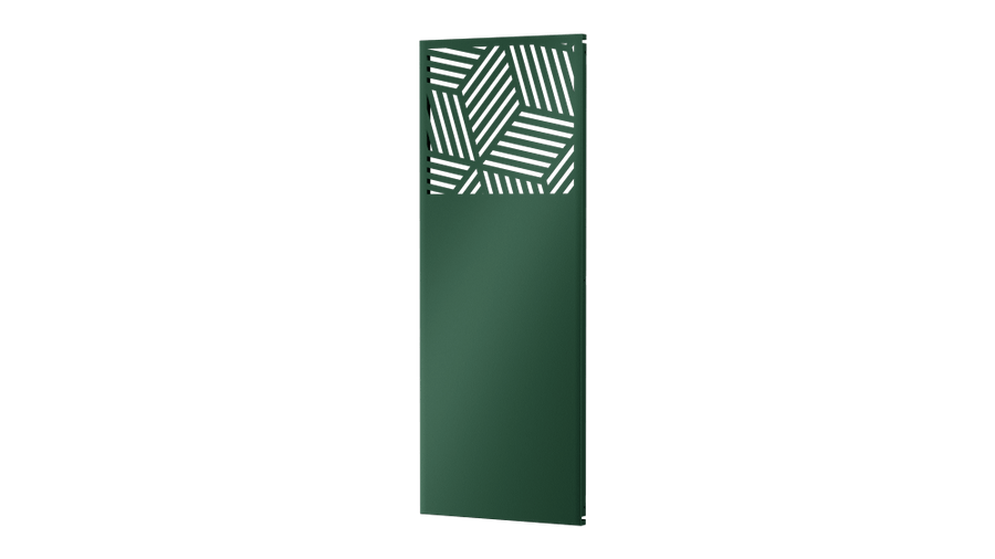 Sichtschutz Rienza als 3D-Modell | Pulverbeschichtet Sonderfarbe RAL 6005 Moosgrün