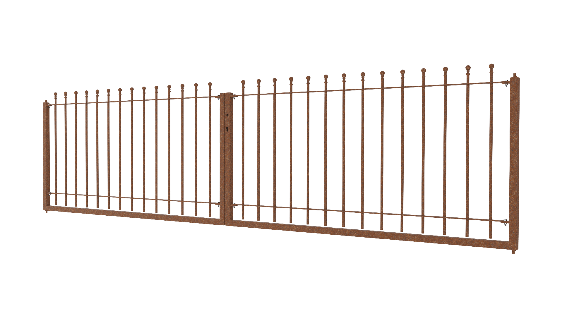 Zweiflügeliges Tor Ancona als 3D Modell | Unbeschichtet