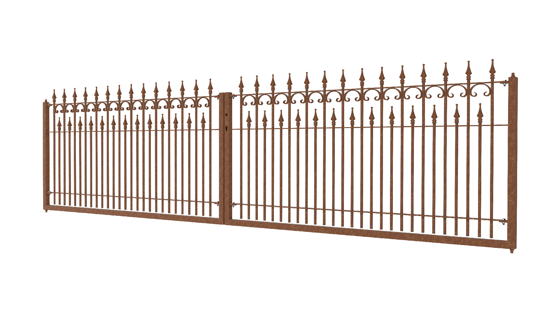 Zweiflügeliges Tor Lugano als 3D Modell | Unbeschichtet