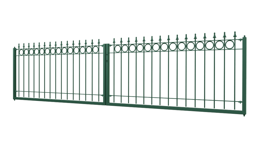 Tor Belluno 3D Modell | Pulverbeschichtete Sonderfarbe RAL 6005 Moosgrün
