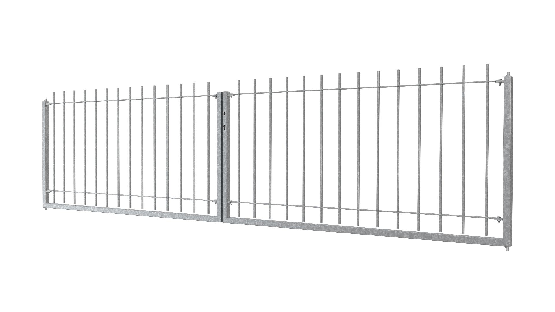 Zweiflügeliges Tor Padua als 3D Modell | Feuerverzinkt
