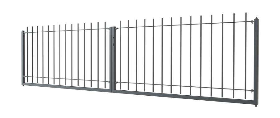 Zweiflügeliges Tor Padua als 3D Modell | Pulverbeschichtet anthrazit