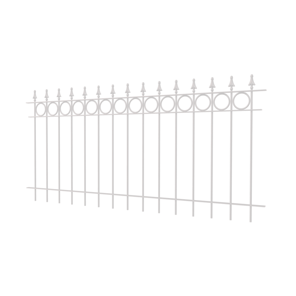 Zaun Belluno | Pulverbeschichtet RAL 9010 Reinweiß