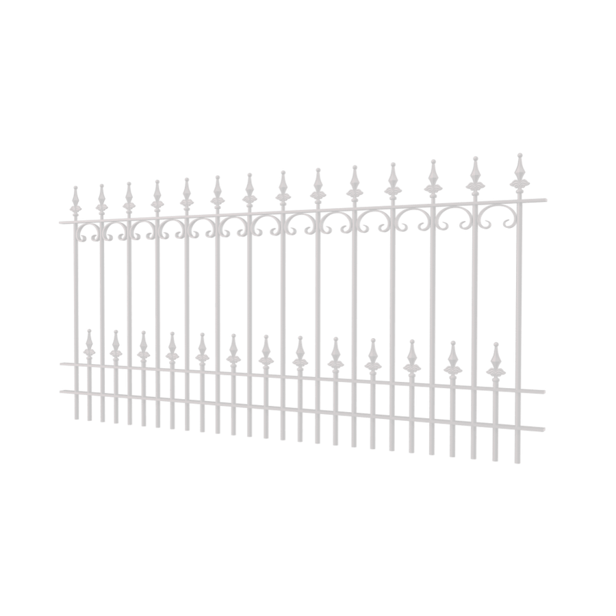 Zaun Lucca | Pulverbeschichtet RAL 9010 Reinweiß