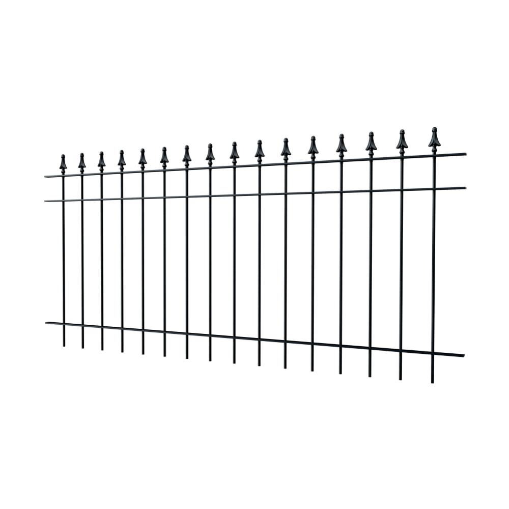 Zaun Pino | Pulverbeschichtet RAL 9005 Tiefschwarz