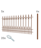 Zaunset Lucca mit Zubehör zum Einbetonieren 3D Modell | Unbeschichtet