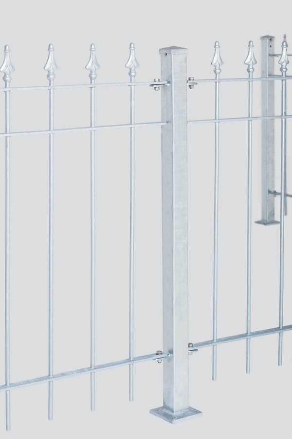 Zaun Pino mit Pfosten auf weißem Hintergrund | Feuerverzinkt